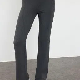 Trendyol Women Self Design Parallel Trousers-image-37