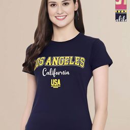 Mast & Harbour Women Typography 3 Printed Applique T-shirt-image-60
