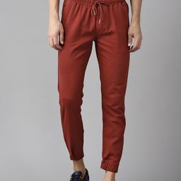Roadster Men Maroon Slim Fit Joggers Trousers-image-52