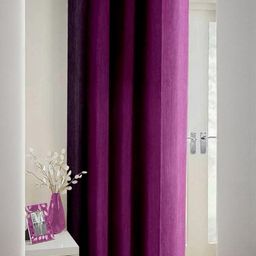 270 cm (9 ft) Polyester Semi Transparent Long Door Curtain Single Curtain (Solid, Purple)-image-73