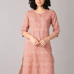 V-Mart Women Cotton Chevron Printed Kurta-picture-19