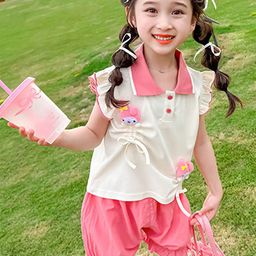 LULU & SKY Girls Top with Shorts-image-44