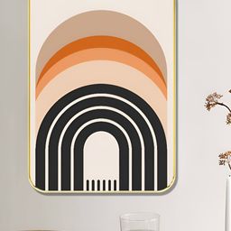 Livin'luxe Black & Beige Layered Arch Printed Wall Art-picture-39