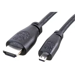 RASPBERRY-PI CABLE, MICRO HDMI-HDMI PLUG, 2M, BLK, T7733AX-72
