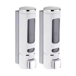 Aster 350 ml Plastic Liquid Shampoo Dispenser White (Pack of 2)-image-10