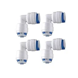 Vstec 6.35x6.35 mm (1/4x1/4 inch) Both Side Push Elbow Connector for RO Water Purifier (Pack of 30 Pcs)-image-17