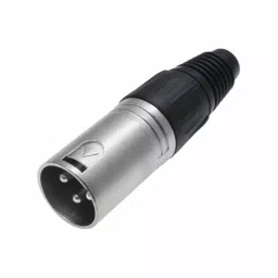 RS PRO Male Silver Contact Plating Straight Cable Mount XLR Connector 3 Way, 2085188-15