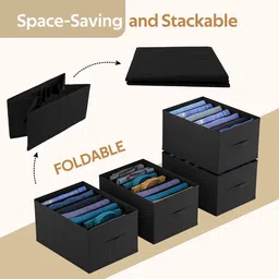 Kuber Industries Black Set of 1 Regular Drawer Organiser Organisers image 3