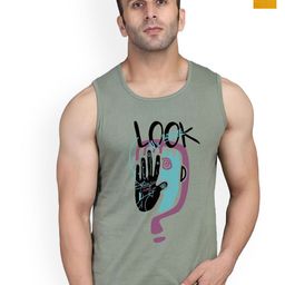SLOWLORIS Pack Of 2 Typography Printed v Cotton Gym Vests-picture-49