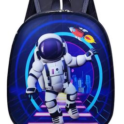 FunBlast Astronaut Theme Lightweight Miniature Backpack Blue - 11 Inch-2
