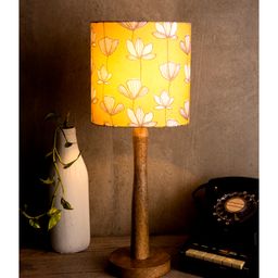 Green Girgit Mustard Flora Wooden Lamp-14