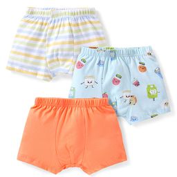 Babyhug 100% Cotton Printed Trunks Pack of 3 - Blue & Orange-image-3