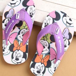 Cute Walk by Babyhug Flip Flops with Minnie Mouse Print - Purple-image-125