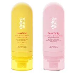 Dolce Aura Set Of 2 SunBae Rice Ceramide Sunscreen & DewDrip Moisturiser 50ml Each-37