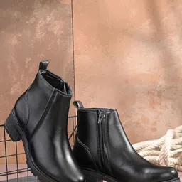 Layasa Women Mid-Top Block Heel Chelsea Boots-image-44