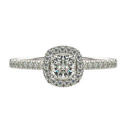 VALANOVA Women 18 Kt White Gold & Certified Lab Grown Diamond Ring 1.38gm 0.7 carat-picture-0