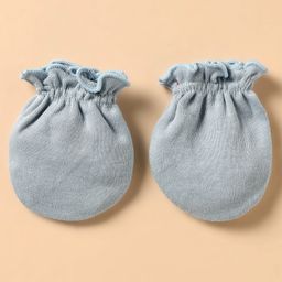 Ben Benny Interlock Knit Solid Color Cap Mittens And Booties Set Grey - Diameter 11 cm image 4