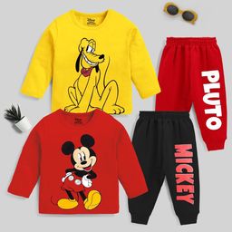 Disney By Miss and Chief Boys Printed T-shirt with Pyjamas-image-79