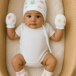 Nuego Kids Printed Pure Organic Cotton Beanie-picture-11