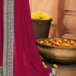 Anouk Rustic Embroidered Poly Georgette Saree image 2