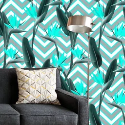 ArtzFolio Printed UV-Resistant Anti-Bacterial Modern African Crane Flower Peel & Stick Wallpaper-image-99
