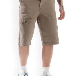 Hubberholme Men Cotton Washed Loose Fit Cargo Shorts-image-44