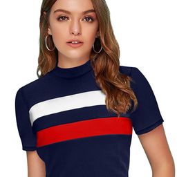 unianta Women High Neck Short Sleeves Top-image-52
