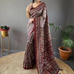 MORDEN MUSE Kalamkari Printed Saree-picture-24