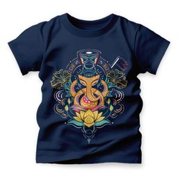 Adimanav Kids Ganesha Printed Round Neck T-shirt-image-22