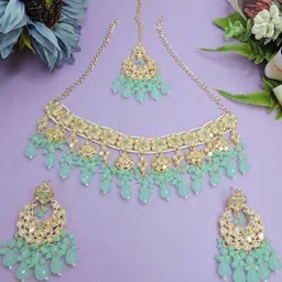 VATSALYA creation Gold-Plated Artificial Stones Alloy Jewellery Set-image-80
