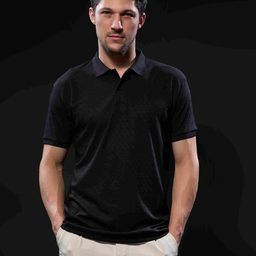 MAXZONE Men Self Design Polo Collar Cotton T-shirt-image-24