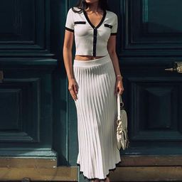 Alamode By Akanksha Soria Luxe Soft Knit Pure Cotton Top And Skirt Coord Set-image-14