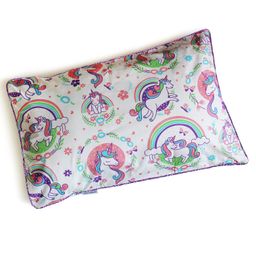 Silverlinen Unicorn & Rainbows Single Pillow Cover - Multicolour-1