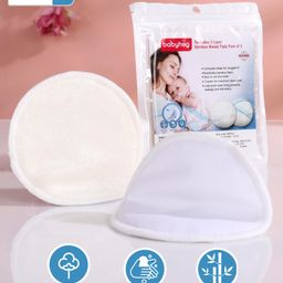 Babyhug Reusable 3 Layer Bamboo Breast Pads - Pack of 2-2