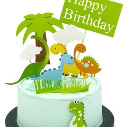 Party Propz Dinosaur Theme Birthday Cake Toppers Multicolor - Pack of 11-23