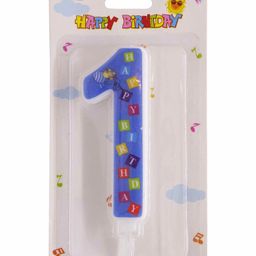 Funcart Cake Topper Candle Number 1 - Multicolor-14