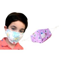 The Little Lookers Reusable & Washable Anti Pollution Face Mask PM 2.5 with Breathing Valve - Pink-13