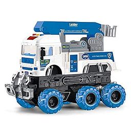 Yamama 6x6 Friction Safety Truck Toy - Blue-26