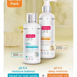 Babyhug Pro Deep Moisture Massage Oil - 200ml & Babyhug Pro pH 55 Moisture Balance Head to Toe Wash - 100ml-picture-15
