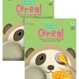 timios Instant & Healthy 100% Natural Mango Ragi & Rice Cereal With Milk Benefits- 300 g (Pack of 2)-2