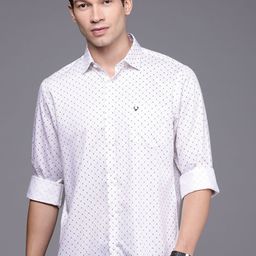 Allen Solly Floral Printed Pure Cotton Classic Fit Casual Shirt-picture-29