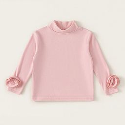 LULU & SKY Girls V-Neck Raw Edge T-shirt-image-77