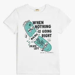 Koton Boys Typography Printed T-shirt-image-28
