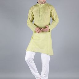 Seva Chikan Men Ethnic Motifs Chikankari Handloom Kurta-image-57