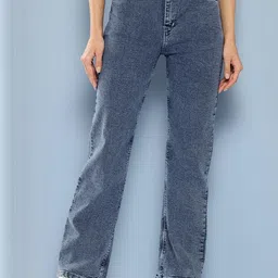 HERE&NOW Girls Comfort Straight Fit High-Rise Stretchable Jeans-picture-12