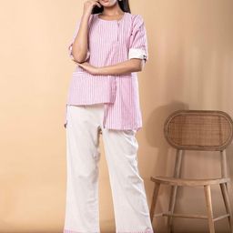 Readiprint Printed Cotton Round-Neck Tunic With Trousers Co-Ords-picture-2