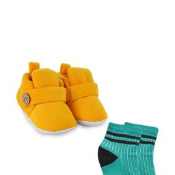 NESKA MODA Infants 6 To 12 Months Combo Set of 1 Pair Cotton Socks and 1 Pair Booties-image-69