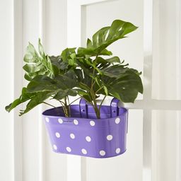 DecorTwist Purple & White Printed Planter-23