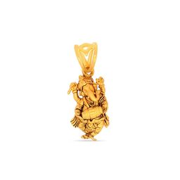 BHIMA 22K BIS Hallmark 916 Purity Yellow Gold Moulded Ganesh Pendant-image-11