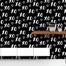 ArtzFolio Printed UV-Resistant Anti-Bacterial Xoxo Grunge Calligraphy Peel & Stick Wallpaper-image-69